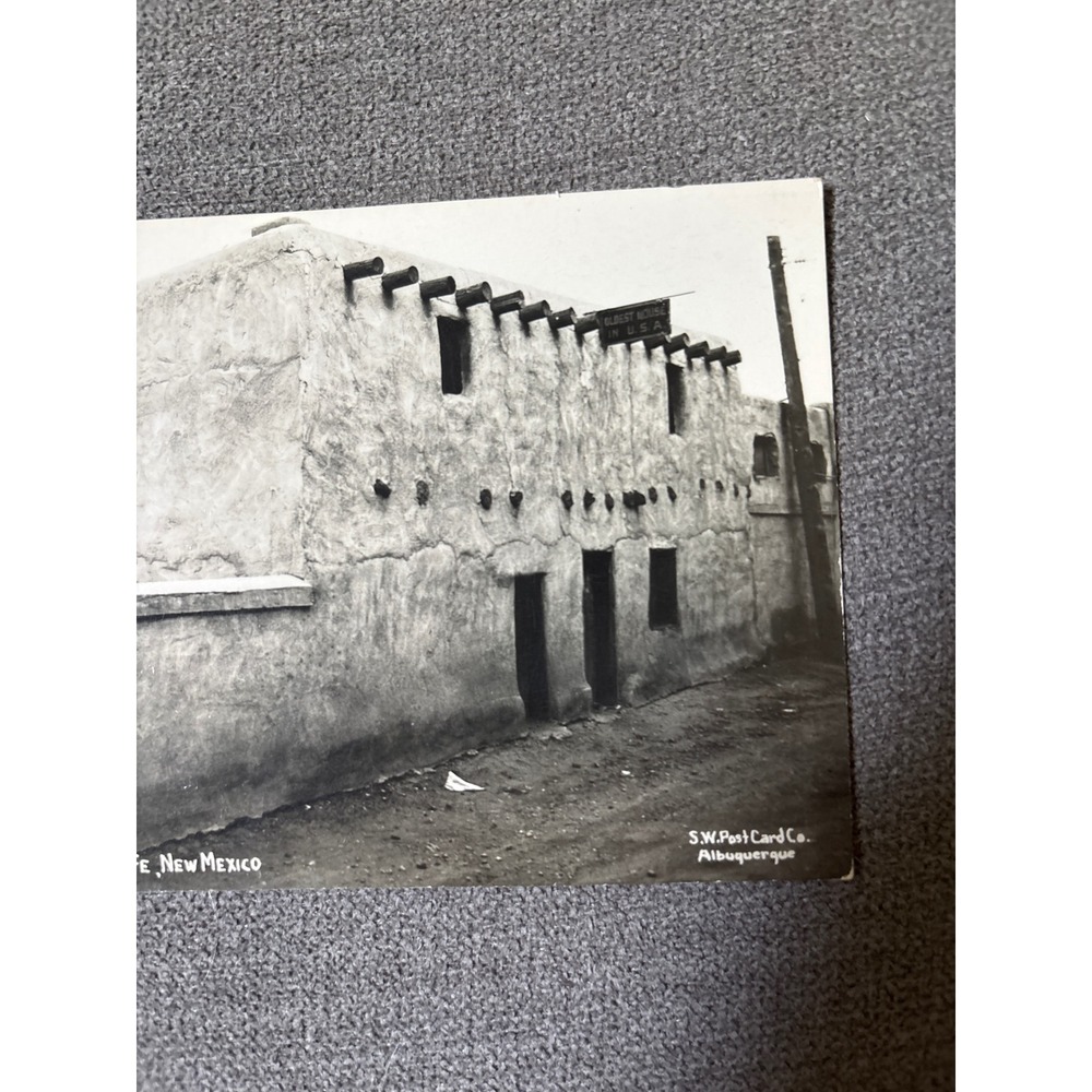 Vintage Oldest House in USA Santa Fe New Mexico RPPC Postcard S.W. Post Card Co - Picture 3 of 4